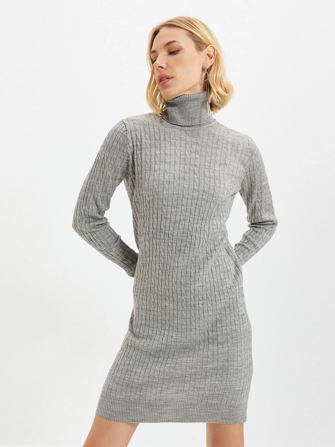 Платья Trendyol модель TWOAW22EL0358/Gri Фото
