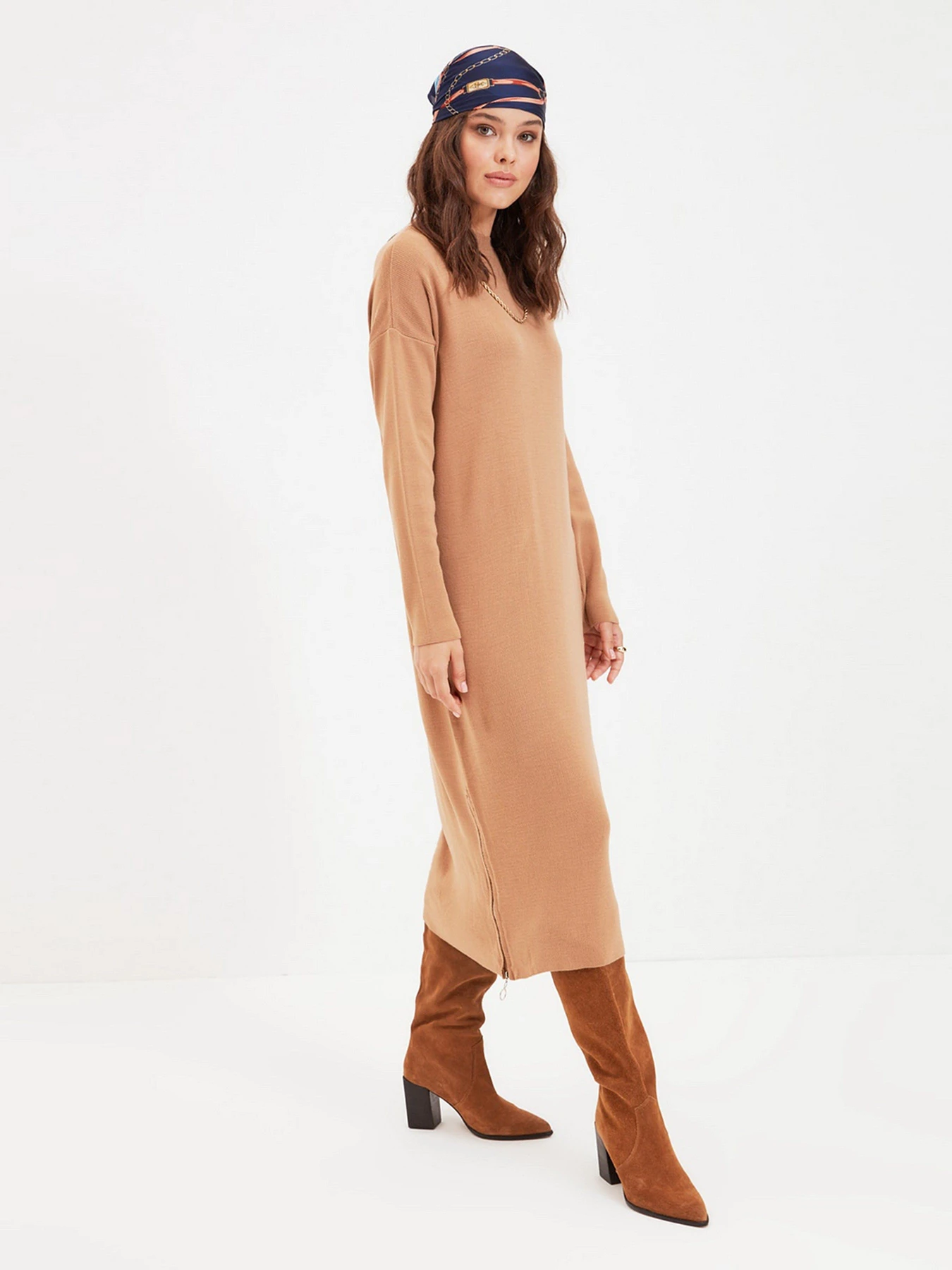 Платья Trendyol модель TCTAW22EL0038/Camel Фото