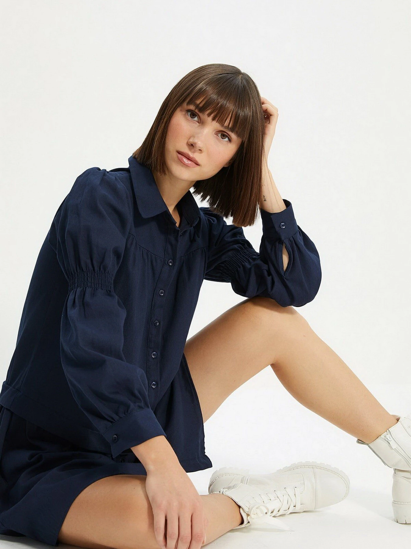 Платья Trendyol модель TWOAW22EL0497/Lacivert Платья Trendyol модель TWOAW22EL0497/Lacivert Фото