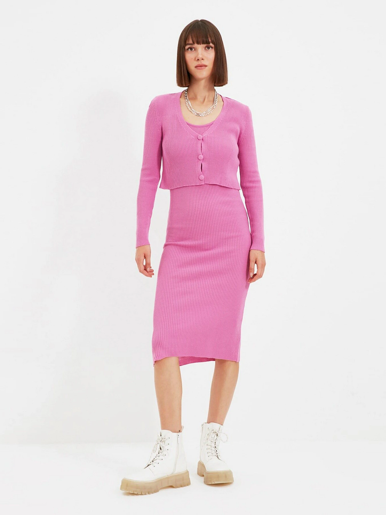 Платья Trendyol модель TWOSS21EL0208/Pembe Фото