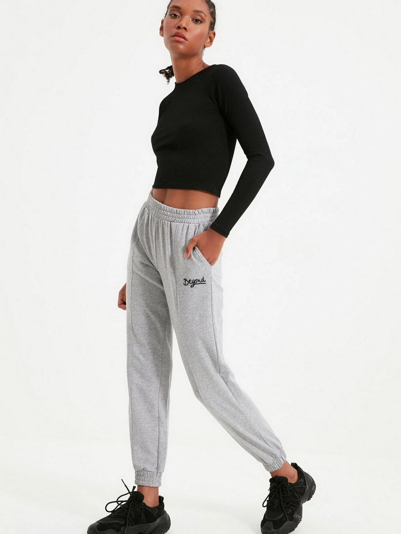 Брюки Trendyol модель TWOAW21EA0049/Gri Фото