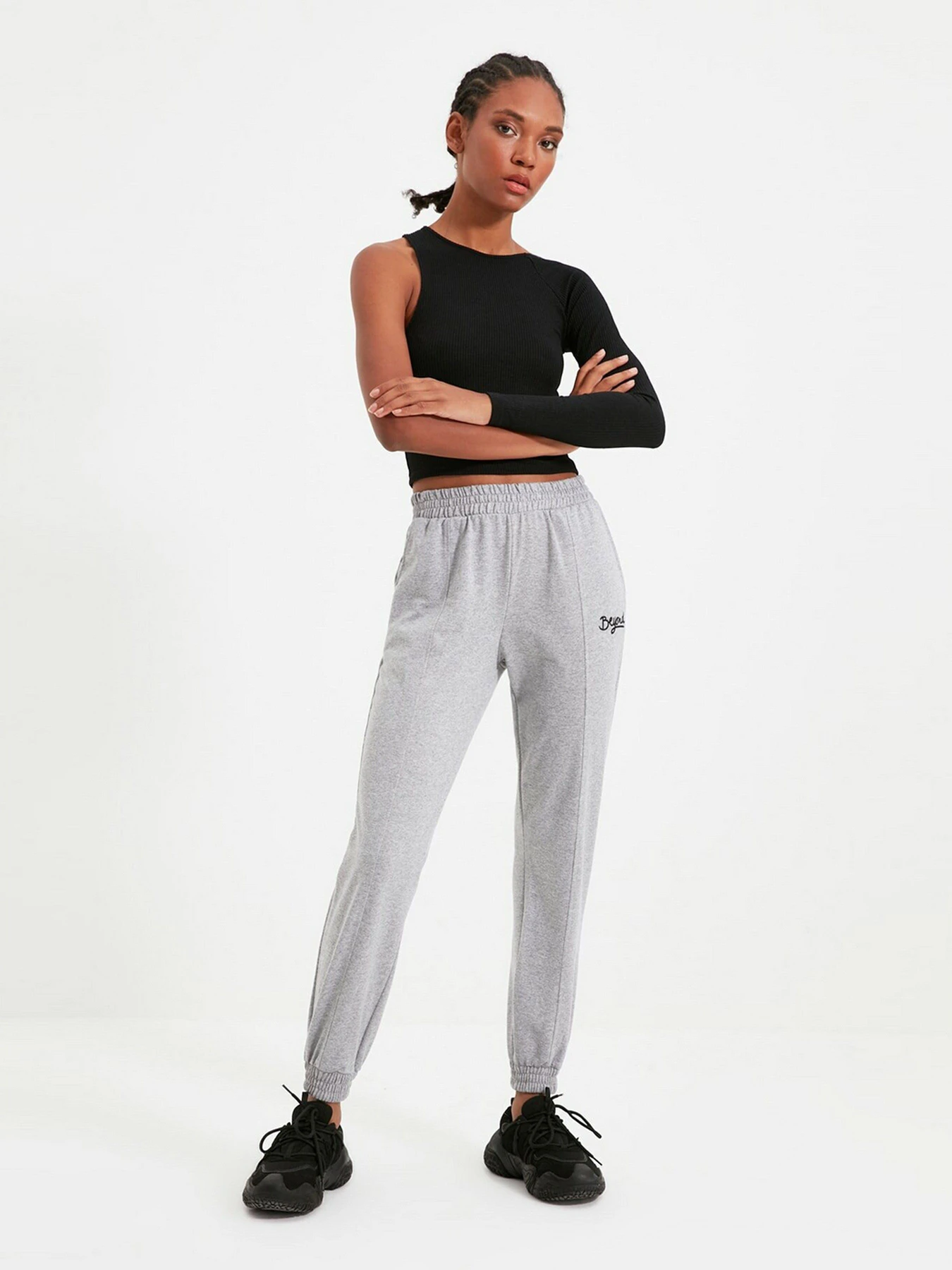 Брюки Trendyol модель TWOAW21EA0049/Gri Фото