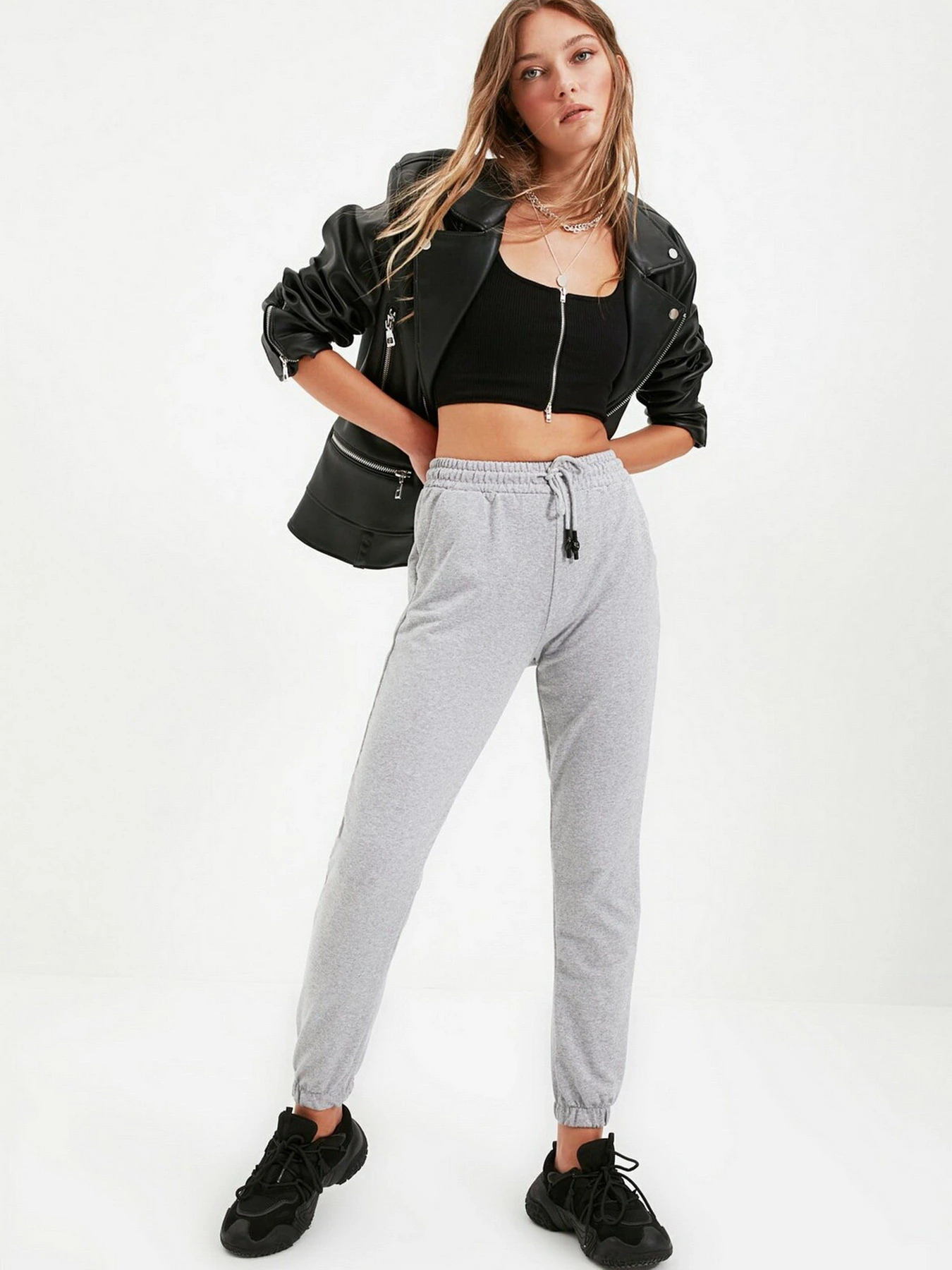 Брюки Trendyol модель TWOAW21EA0066/Gri Фото