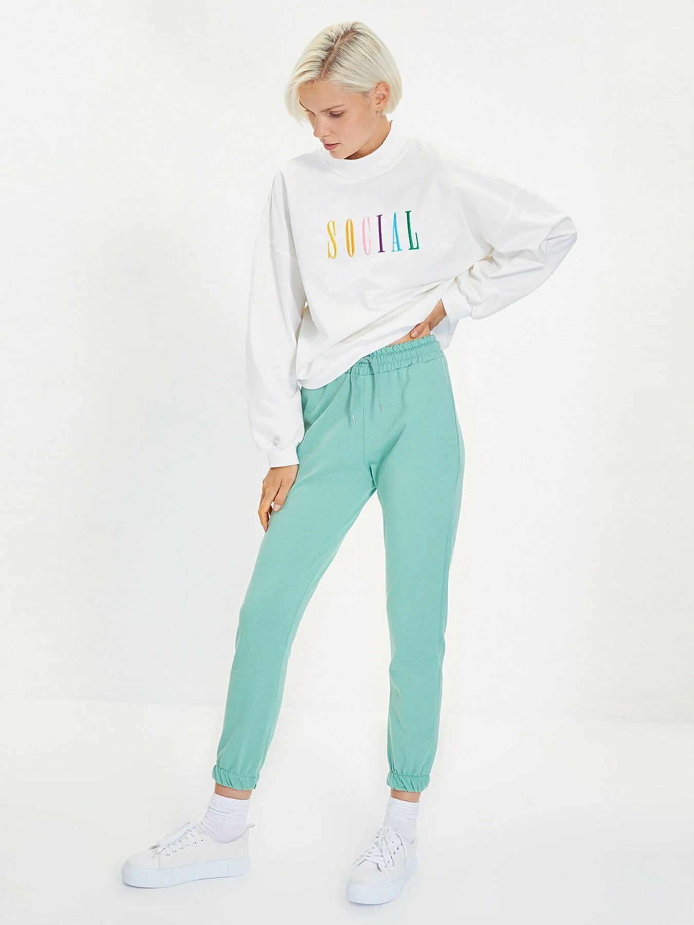 Брюки Trendyol модель TWOAW21EA0194/Mint Брюки Trendyol модель TWOAW21EA0194/Mint Фото