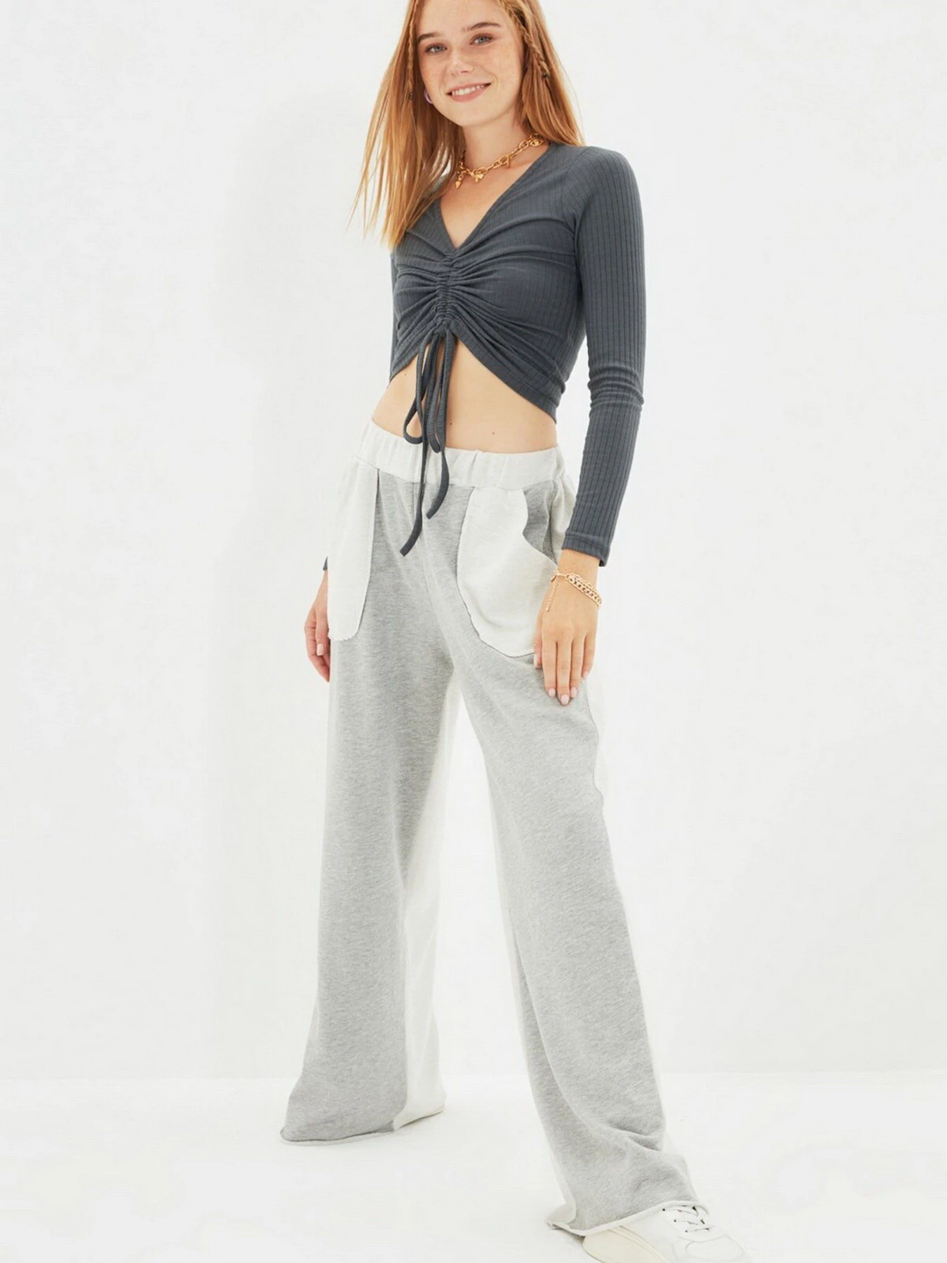 Брюки Trendyol модель TWOAW21EA0274/Gri Фото
