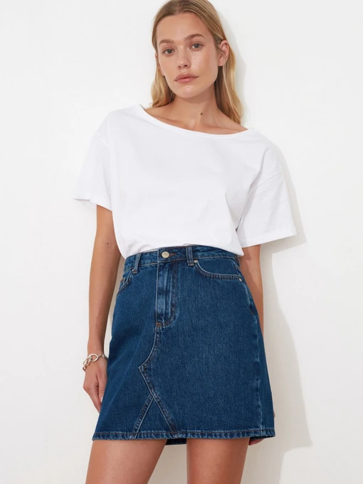 Спідниці Trendyol модель TWOSS20ET0151/Indigo Фото