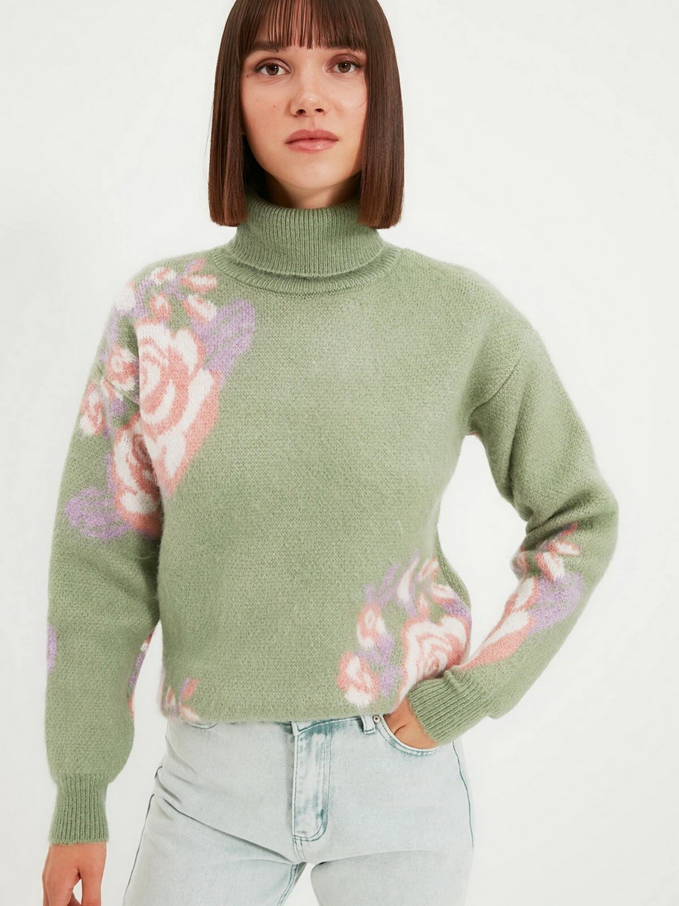 Свитры и кардиганы Trendyol модель TWOAW21KZ0788/Mint Фото