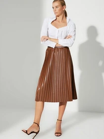 Юбки Trendyol модель TWOAW22ET0075/Kahverengi Фото