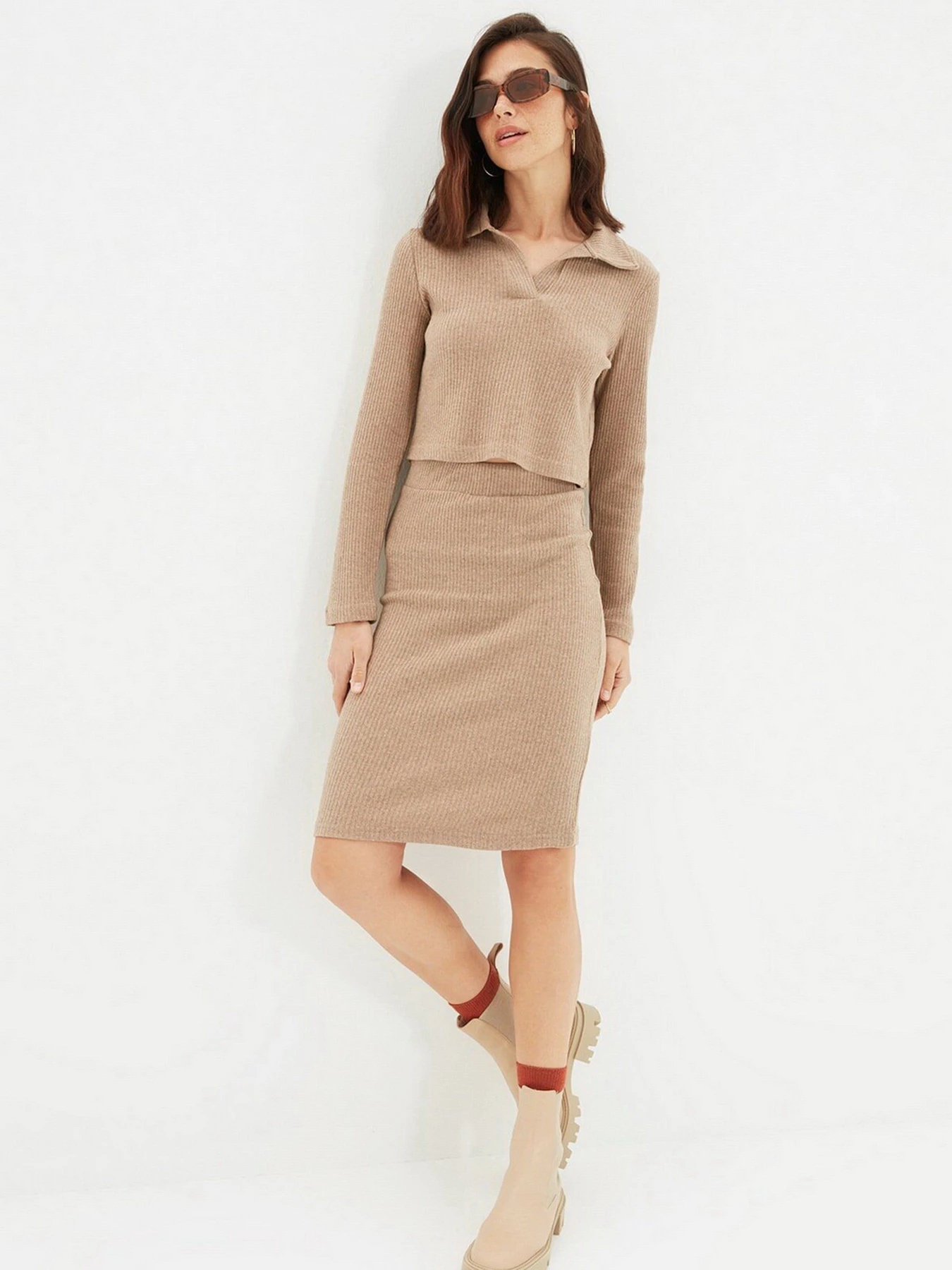 Спідниці Trendyol модель TWOAW22ET0259/Camel Фото