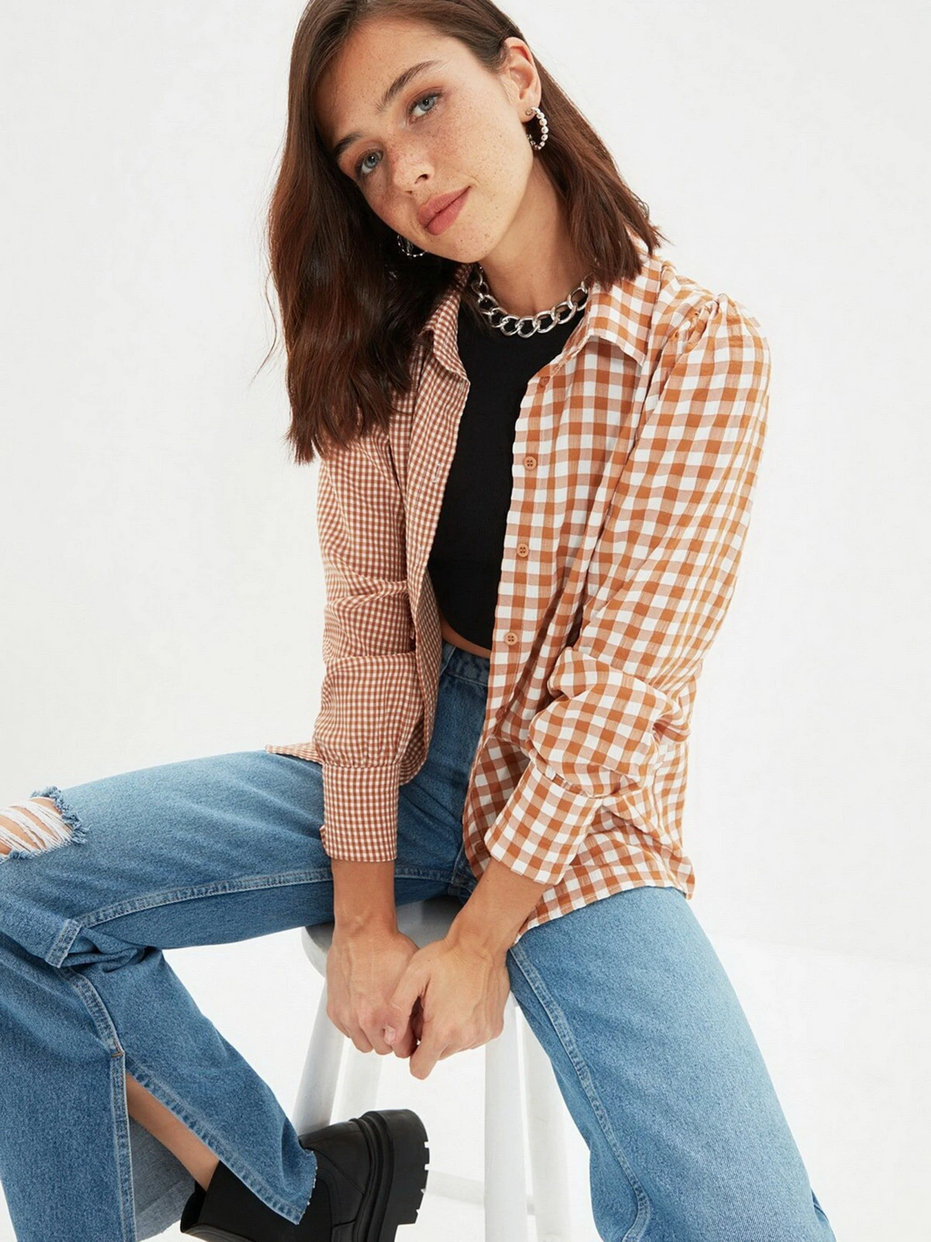 Рубашки Trendyol модель TWOAW22GO0656/Camel Фото