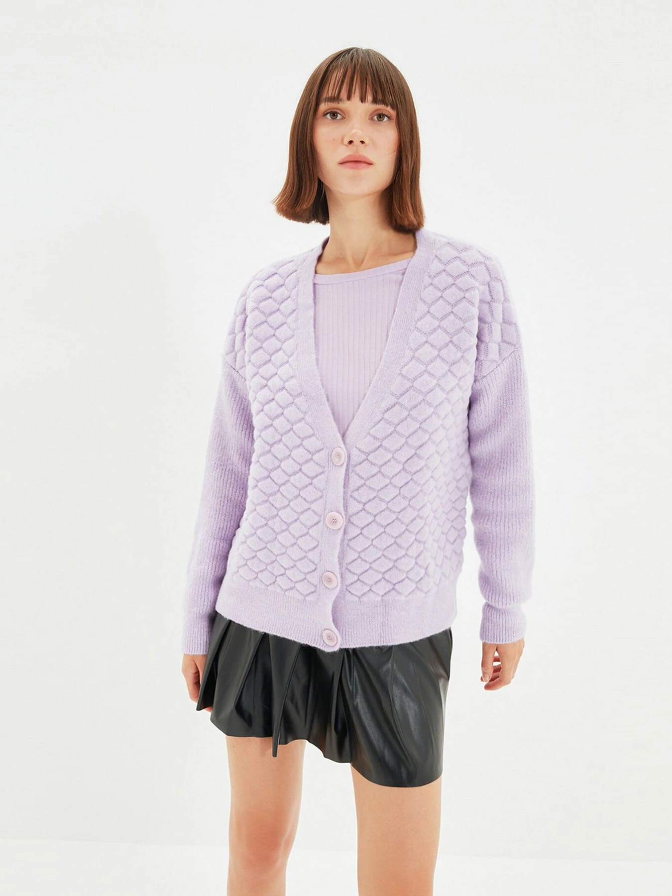 Свитры и кардиганы Trendyol модель TWOAW22HI0167/Lila Свитры и кардиганы Trendyol модель TWOAW22HI0167/Lila Фото