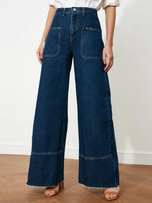 Джинсы Trendyol Wide Leg модель TCLAW19LR0002/Mavi Фото