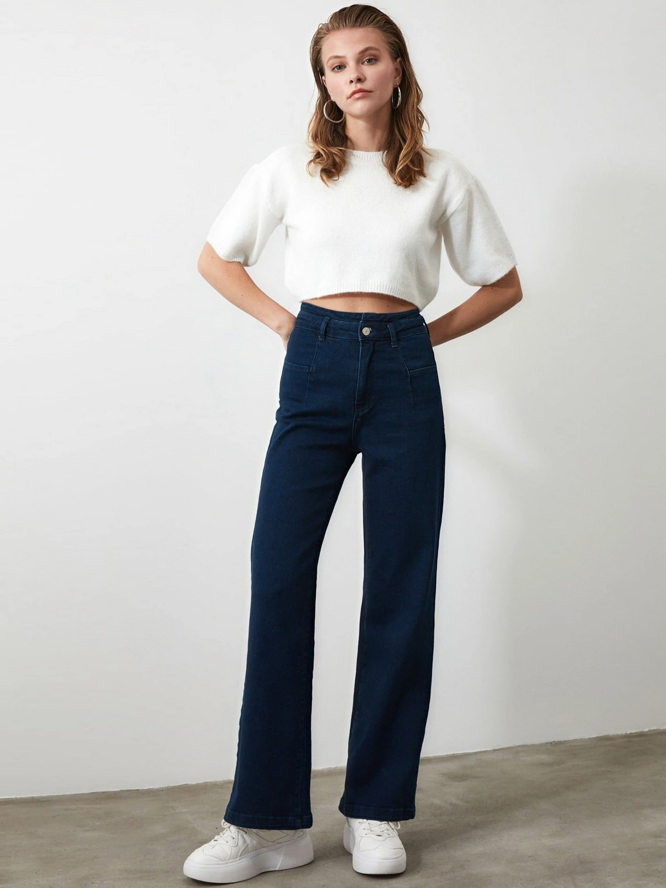 Джинси Trendyol Wide Leg модель TWOSS20JE0015/Lacivert Фото