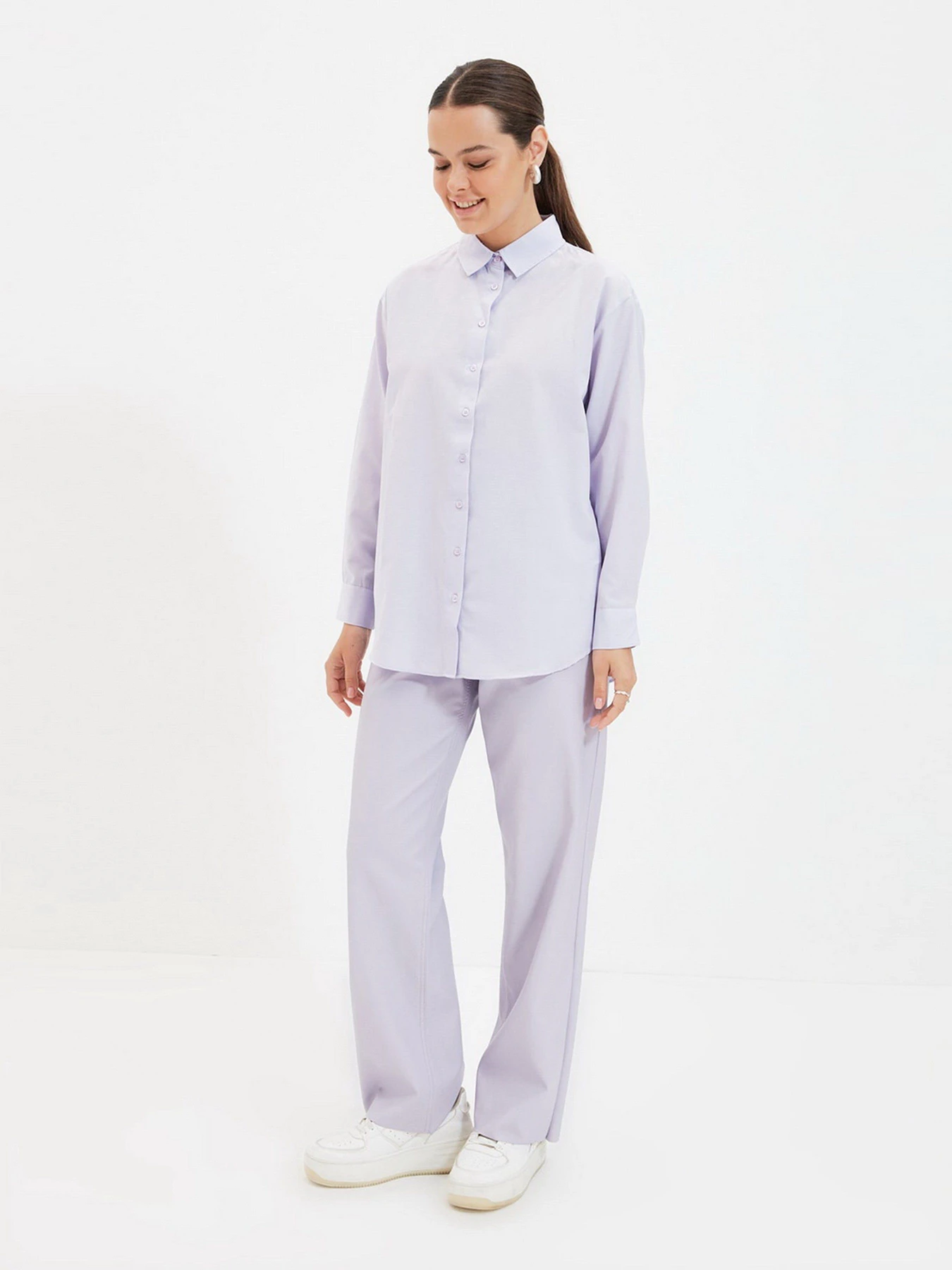 Рубашки Trendyol модель TCTAW22UK0083/Lila Фото