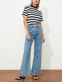 Джинси Trendyol Wide Leg модель TWOSS20JE0043/Mavi Фото