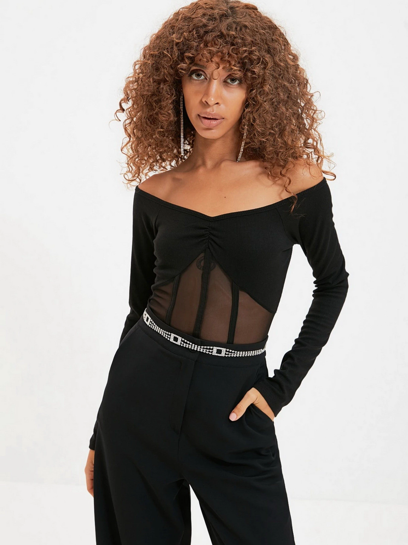 Боди и корсеты Trendyol модель TPRAW22BD0086/Siyah Фото