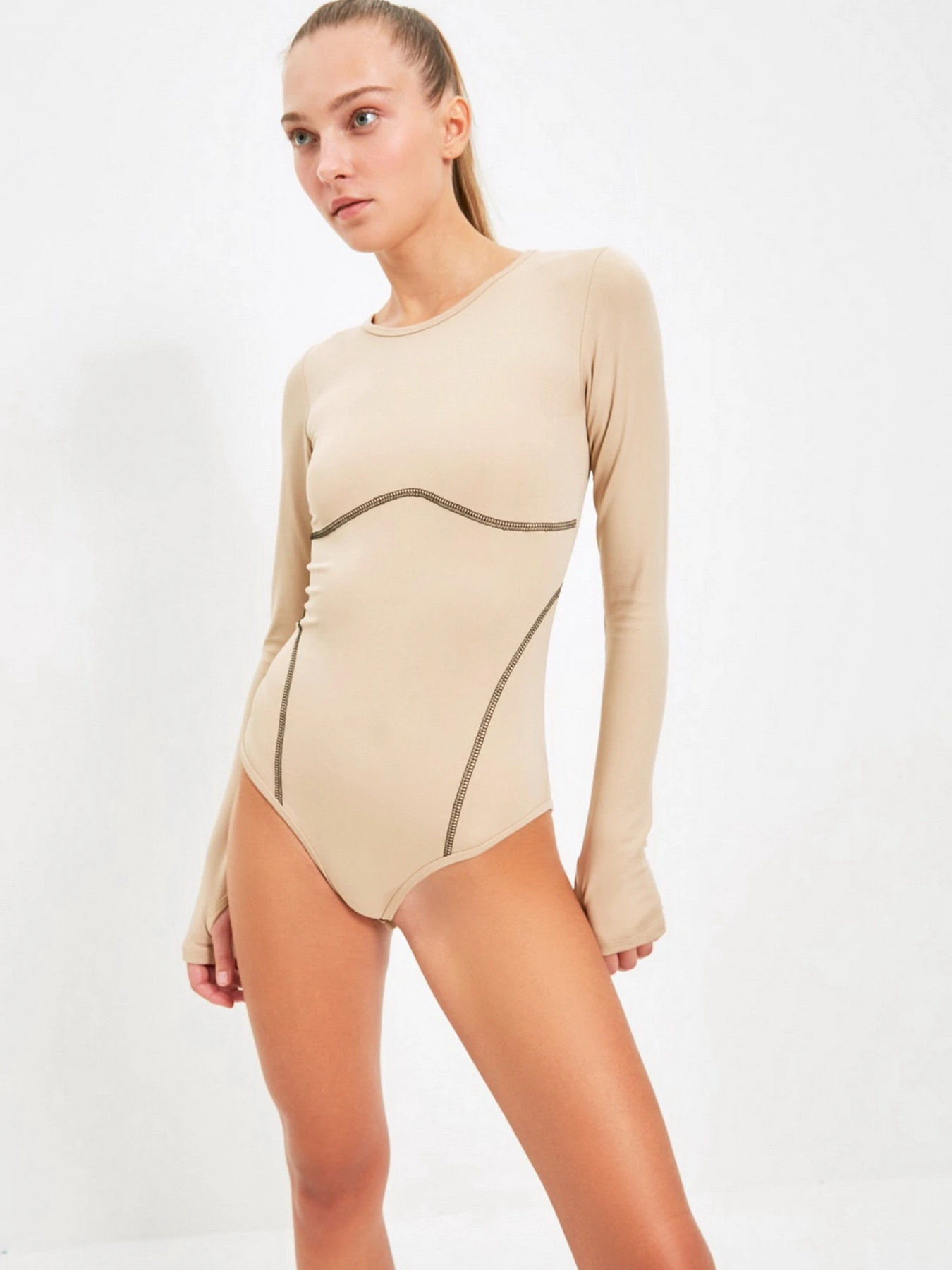 Боді та корсети Trendyol модель TWOAW22BD0027/Camel Боді та корсети Trendyol модель TWOAW22BD0027/Camel Фото