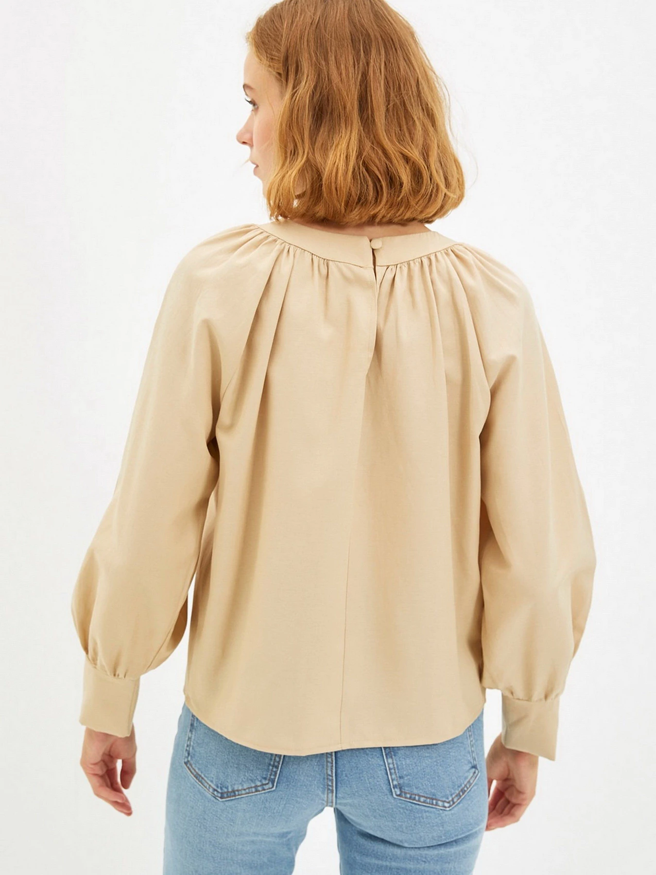 Рубашки Trendyol модель TWOAW22BZ0353/Bej Рубашки Trendyol модель TWOAW22BZ0353/Bej Фото