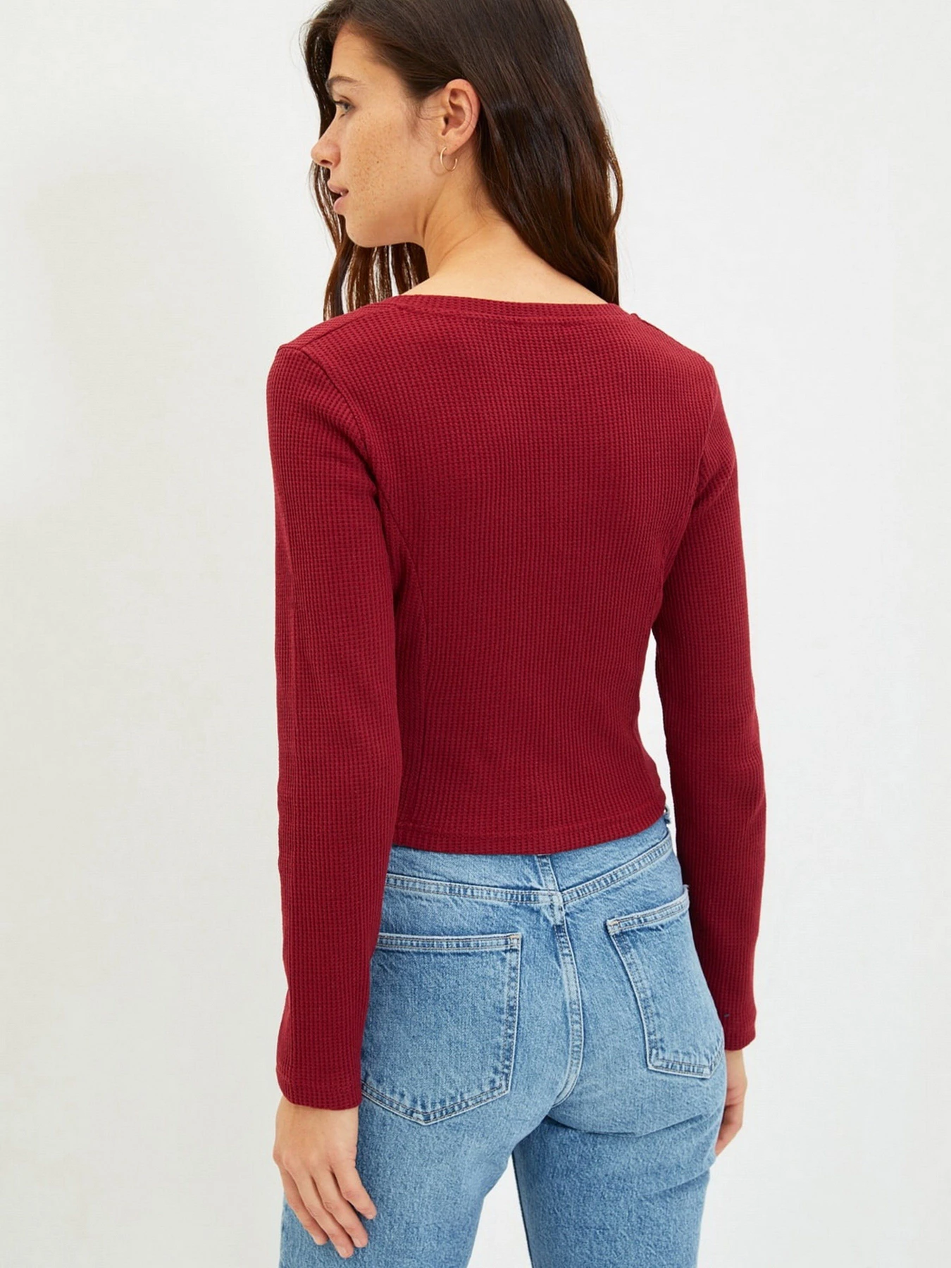 Свитры и кардиганы Trendyol модель TWOAW22BZ0855/Bordo Свитры и кардиганы Trendyol модель TWOAW22BZ0855/Bordo Фото
