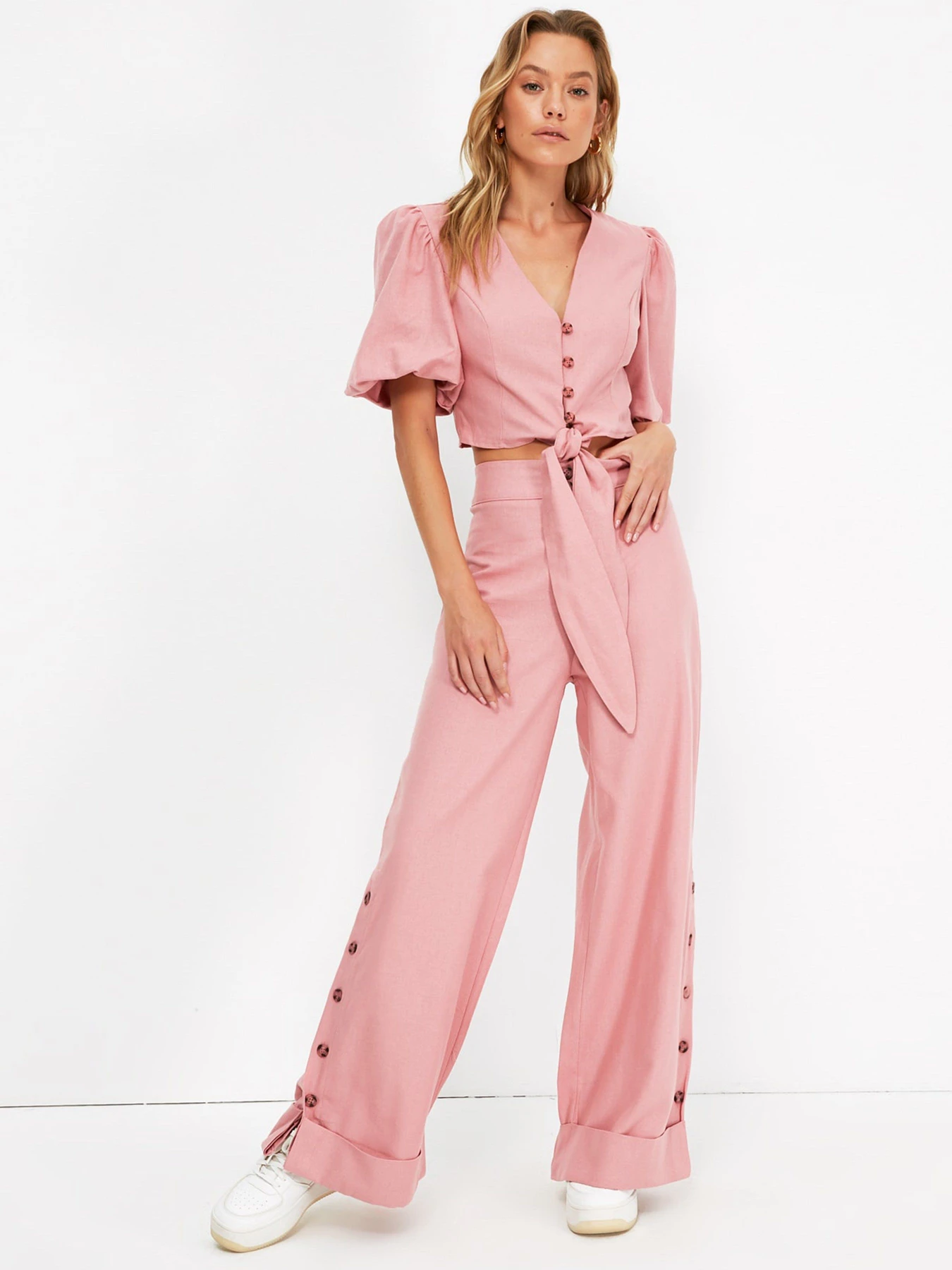 Штани Trendyol модель TWOSS21PL0429/Pembe Штани Trendyol модель TWOSS21PL0429/Pembe Фото