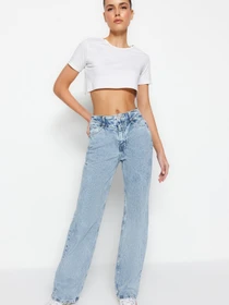 Джинсы Trendyol Wide Leg модель TWOSS21JE0385/Mavi Фото