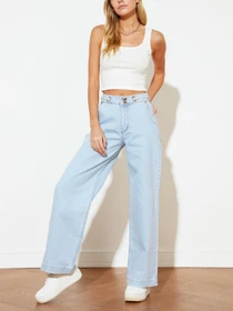 Джинси Trendyol Wide Leg модель TWOSS21JE0692/Mavi Фото