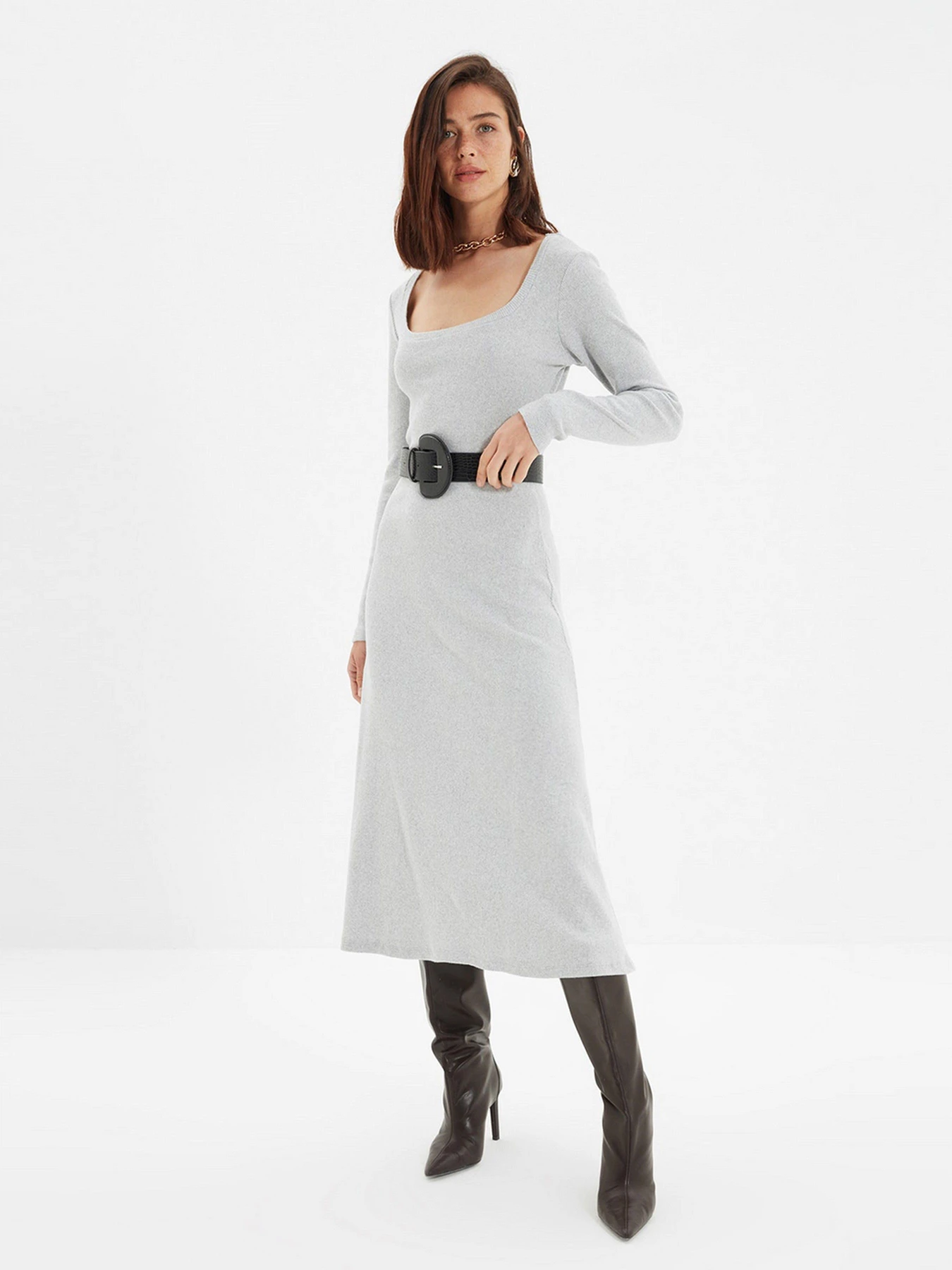 Платья Trendyol модель TWOAW22EL1382/Gri Фото