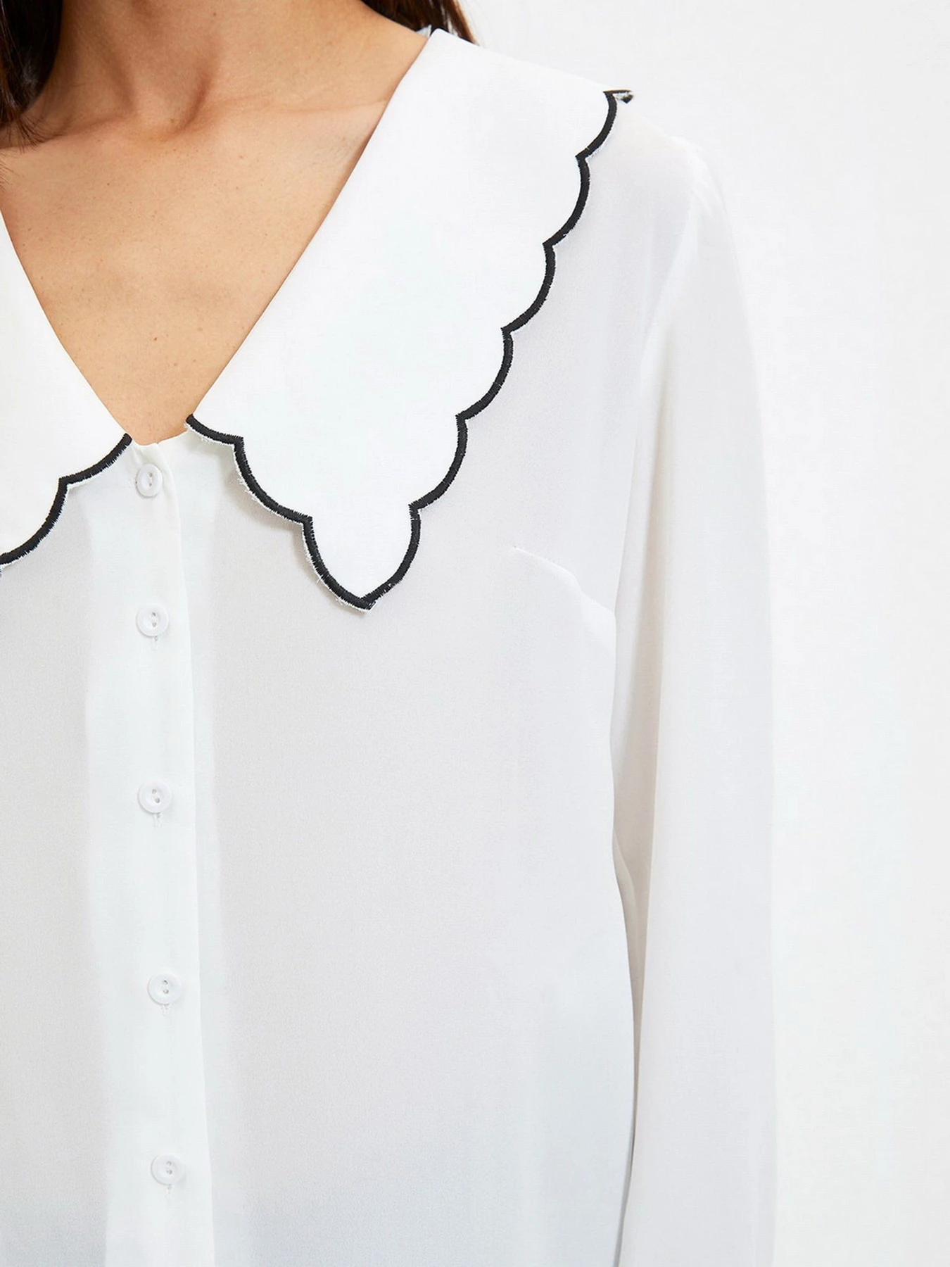 Рубашки Trendyol модель TWOAW22GO0489/Ekru Фото