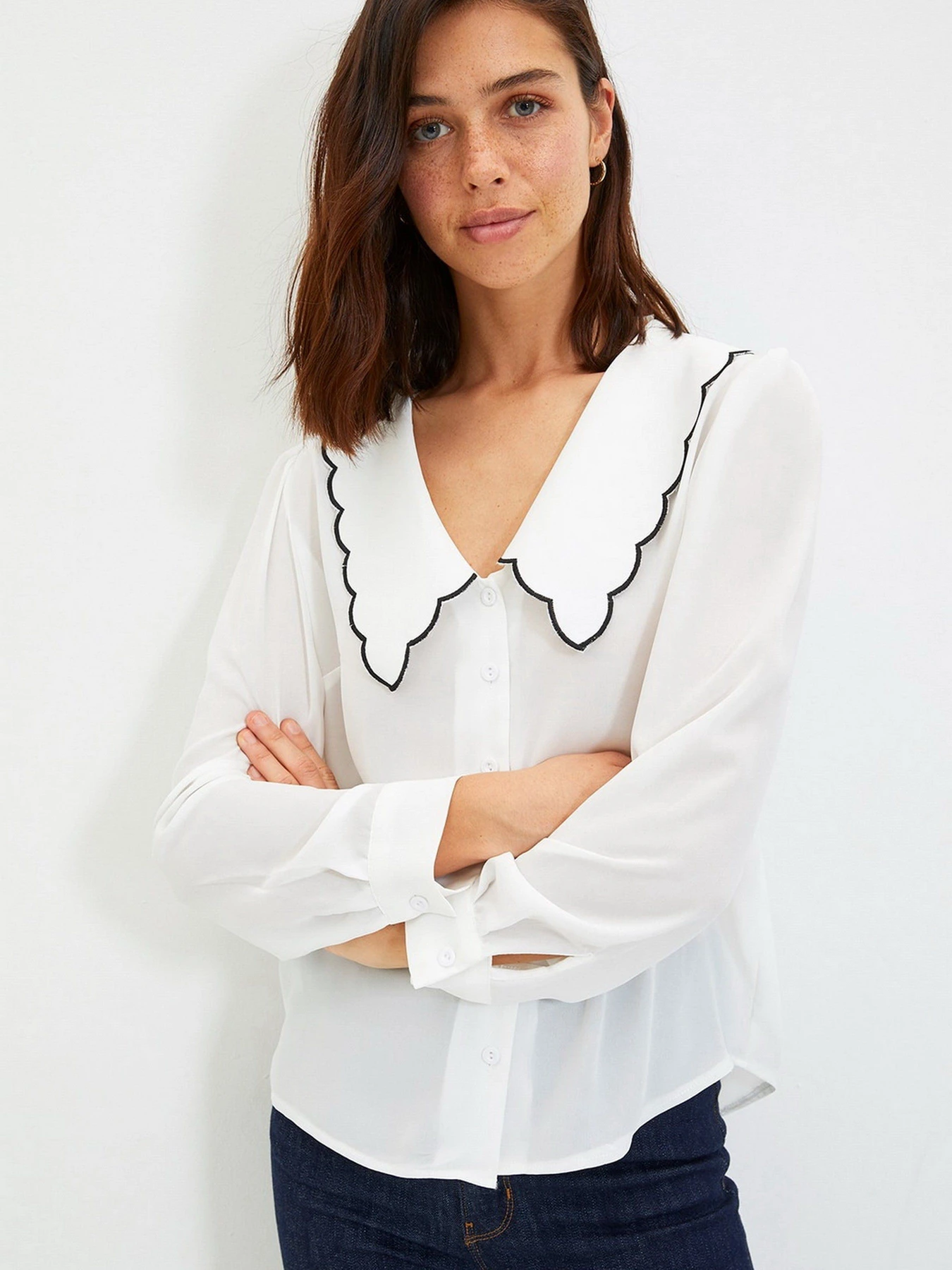 Рубашки Trendyol модель TWOAW22GO0489/Ekru Фото