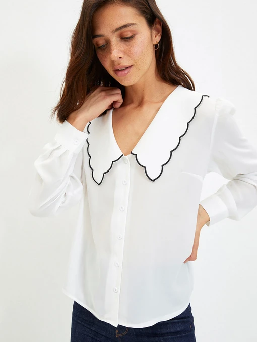 Рубашки Trendyol модель TWOAW22GO0489/Ekru Фото