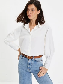 Рубашки Trendyol модель TWOAW22GO0509/Ekru Фото