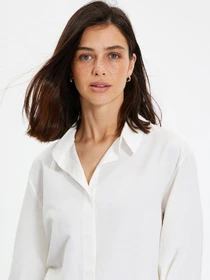 Рубашки Trendyol модель TWOAW22GO0509/Ekru Фото