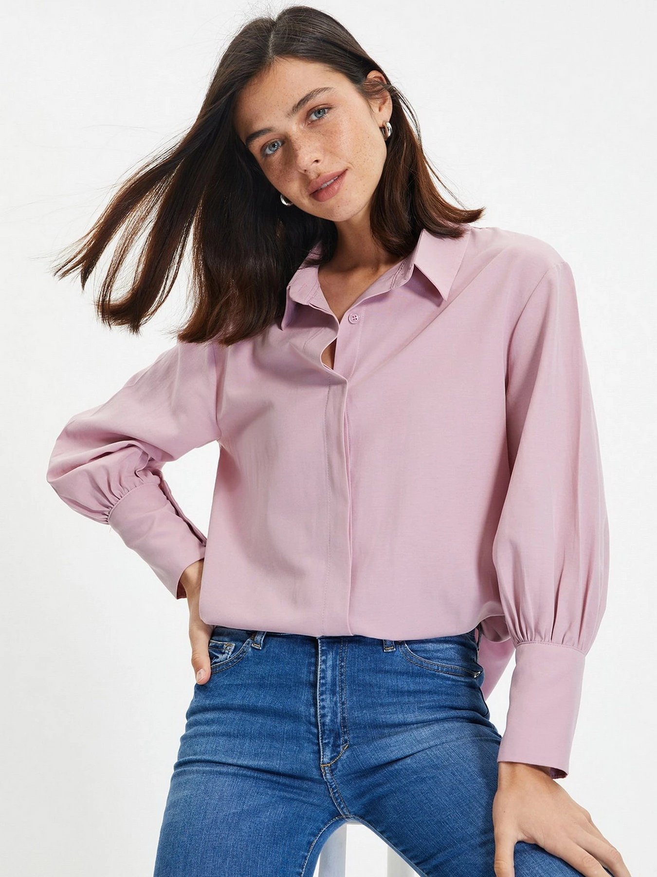 Рубашки Trendyol модель TWOAW22GO0509/Lila Фото