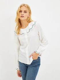 Рубашки Trendyol модель TWOAW22GO0527/Ekru Фото