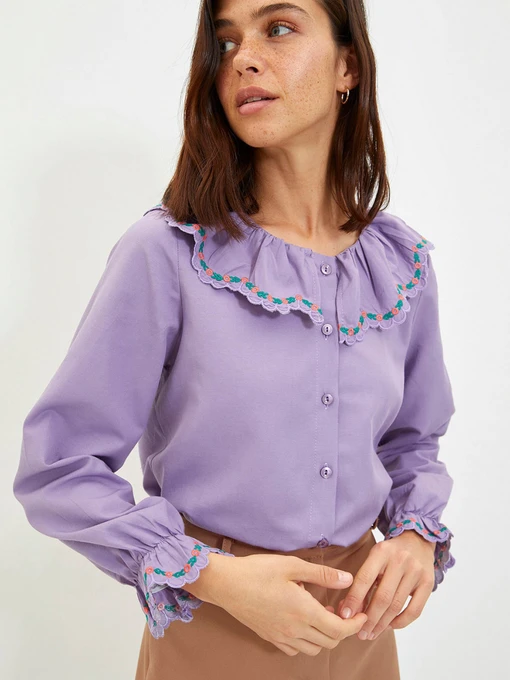 Рубашки Trendyol модель TWOAW22GO0527/Lila Фото