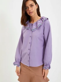 Рубашки Trendyol модель TWOAW22GO0527/Lila Фото