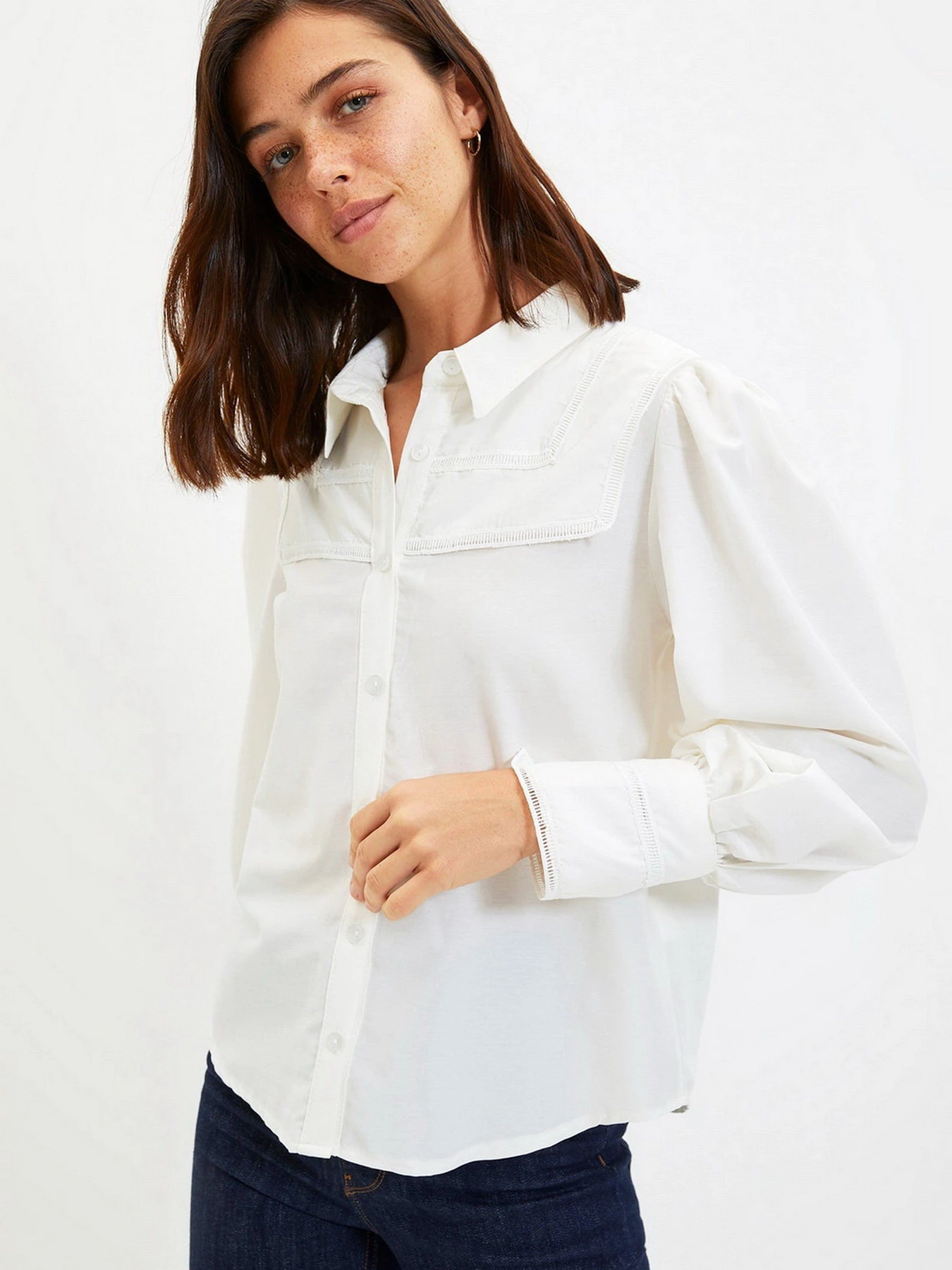 Рубашки Trendyol модель TWOAW22GO0555/Ekru Рубашки Trendyol модель TWOAW22GO0555/Ekru Фото