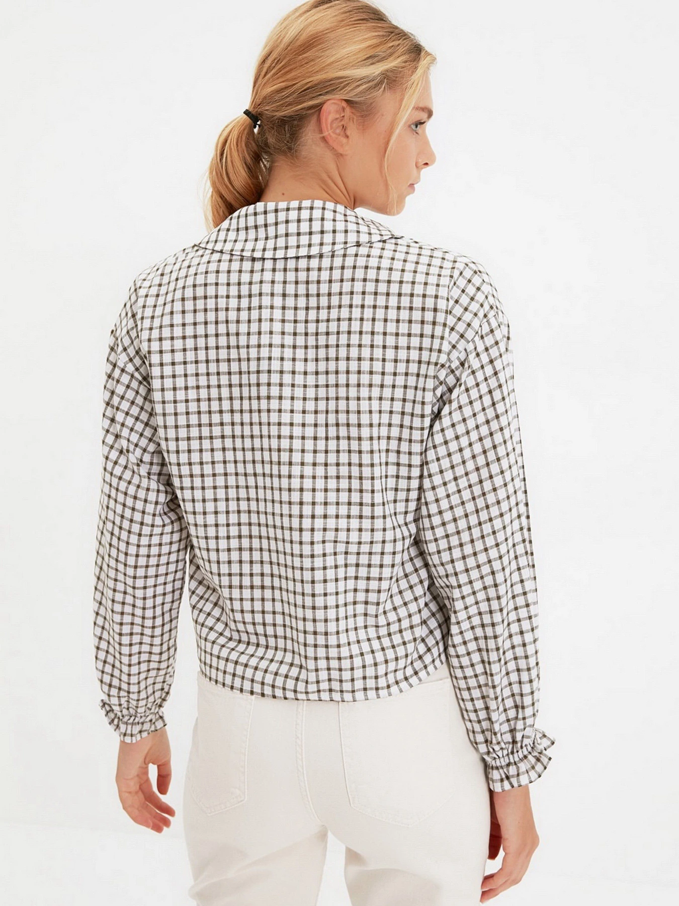 Рубашки Trendyol модель TWOAW22GO0825/Haki Рубашки Trendyol модель TWOAW22GO0825/Haki Фото