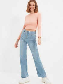 Джинсы Trendyol Wide Leg модель TWOAW22JE0688/Mavi Фото