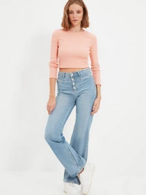 Джинсы Trendyol Wide Leg модель TWOAW22JE0688/Mavi Фото