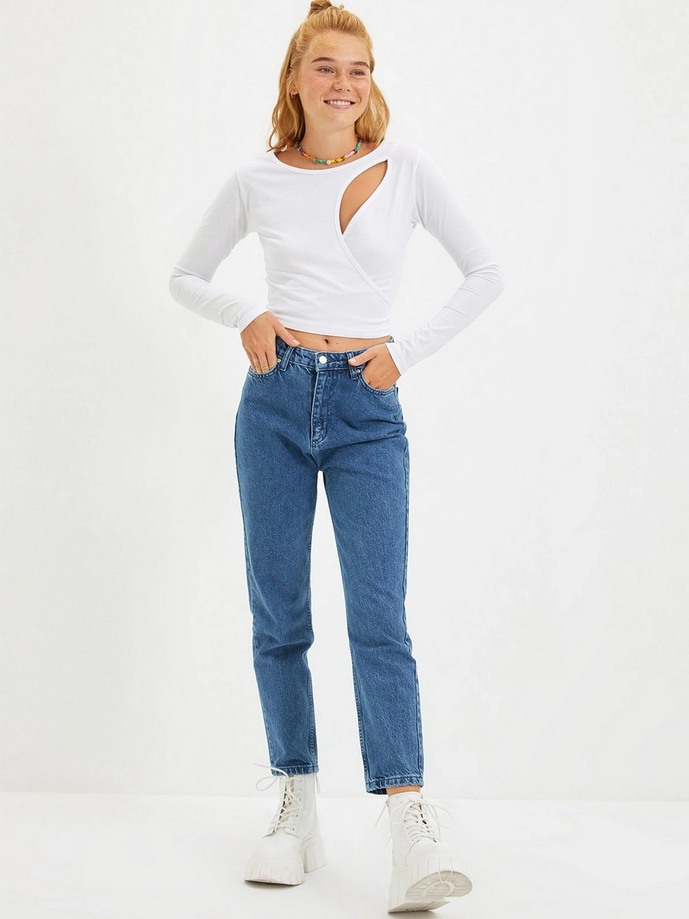 Джинси Trendyol Mom модель TWOAW22JE0972/Mavi Фото