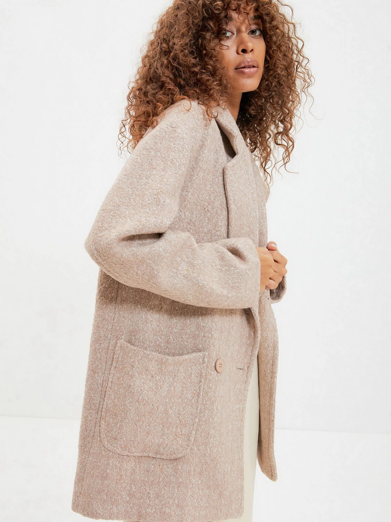 Пальто и плащи Trendyol модель TWOAW22KB0081/Camel Пальто и плащи Trendyol модель TWOAW22KB0081/Camel Фото
