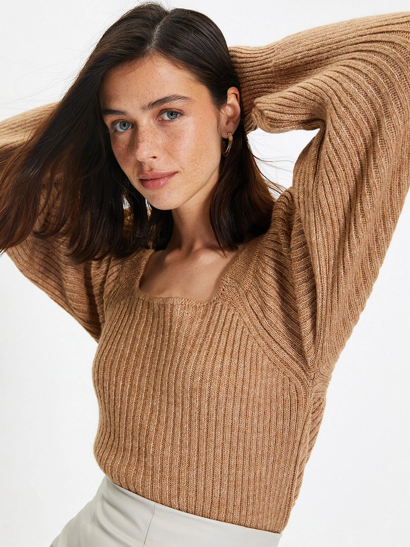 Свитры и кардиганы Trendyol модель TWOAW22KZ1248/Camel Свитры и кардиганы Trendyol модель TWOAW22KZ1248/Camel Фото