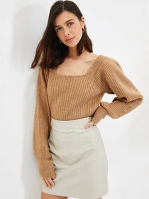 Свитры и кардиганы Trendyol модель TWOAW22KZ1248/Camel Фото