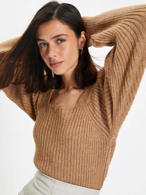 Свитры и кардиганы Trendyol модель TWOAW22KZ1248/Camel Фото