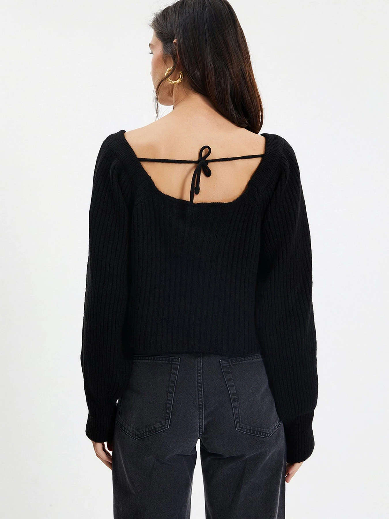 Свитры и кардиганы Trendyol модель TWOAW22KZ1248/Siyah Свитры и кардиганы Trendyol модель TWOAW22KZ1248/Siyah Фото