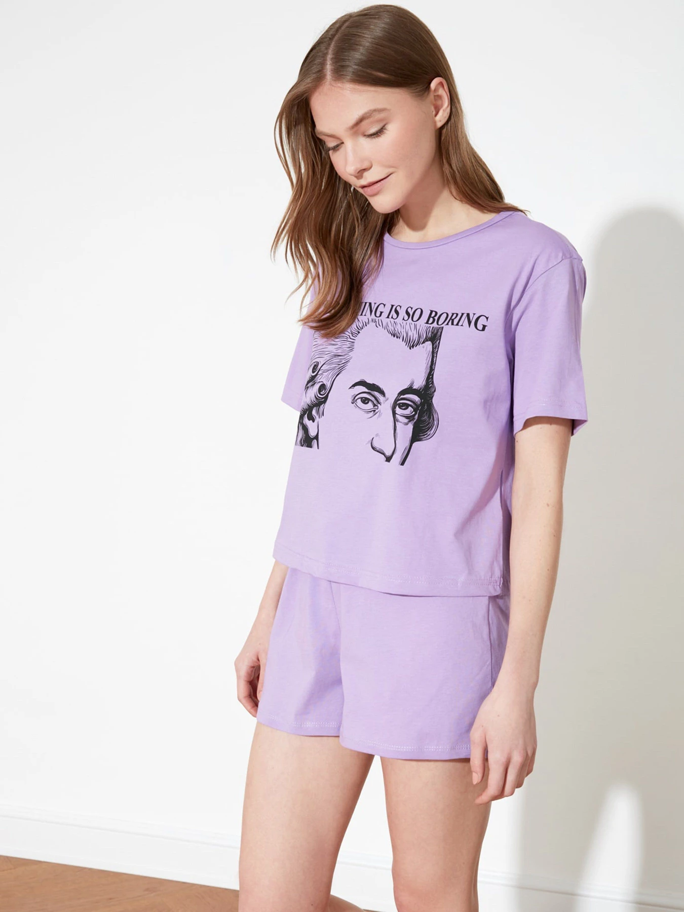 Одежда для дома и сна Trendyol модель THMSS21PT0711/Lila Одежда для дома и сна Trendyol модель THMSS21PT0711/Lila Фото