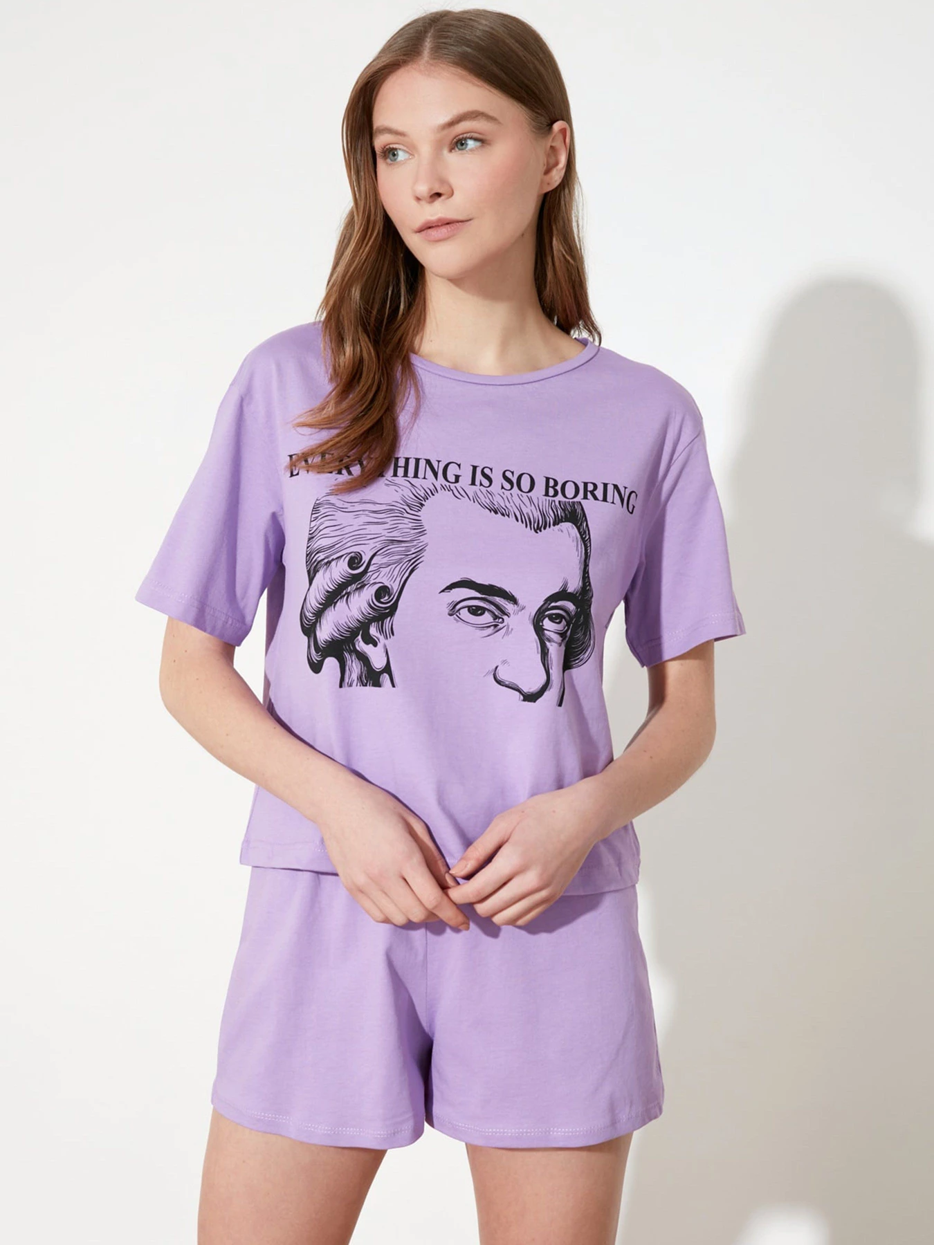 Одежда для дома и сна Trendyol модель THMSS21PT0711/Lila Одежда для дома и сна Trendyol модель THMSS21PT0711/Lila Фото