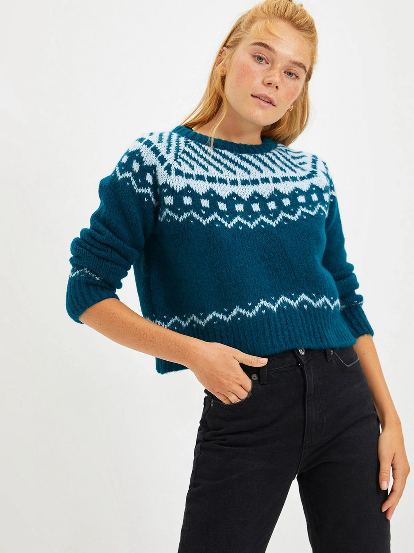 Свитры и кардиганы Trendyol модель TWOAW22KZ1536/Petrol Фото