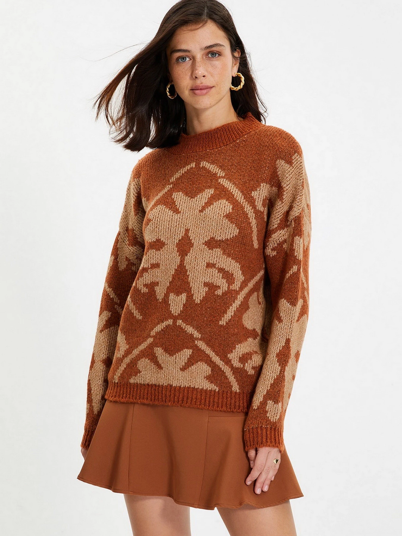Свитры и кардиганы Trendyol модель TWOAW22KZ1661/Kiremit Свитры и кардиганы Trendyol модель TWOAW22KZ1661/Kiremit Фото